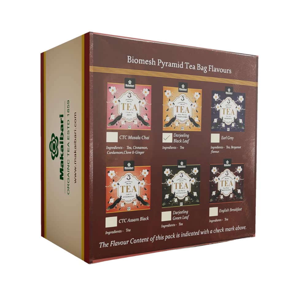 Makaibari Biodegradable Black Tea 50pc Tea Bags