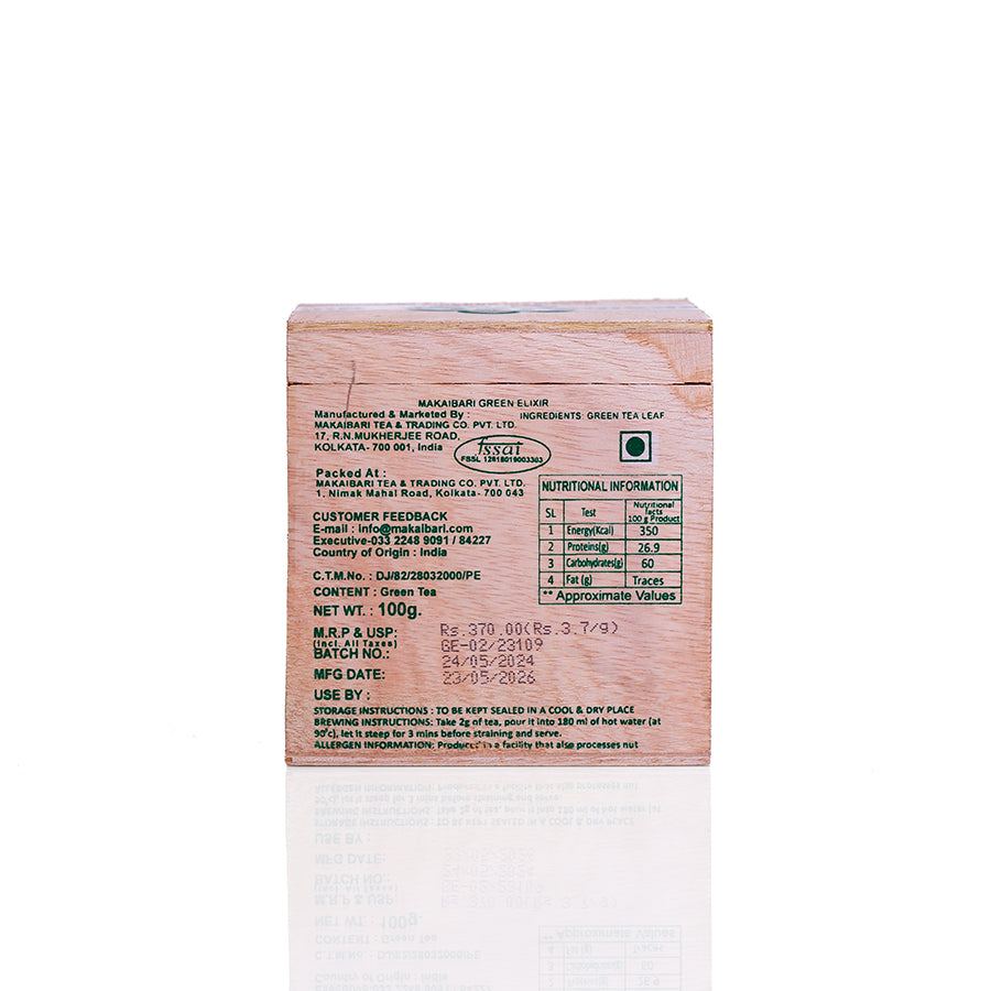 Makaibari Green Exhilir Wooden Box
