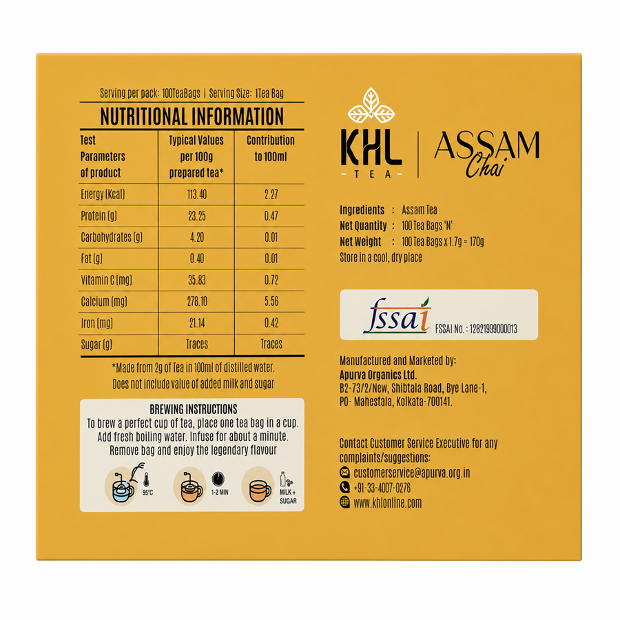 Chamong KHL Assam Tea Bag