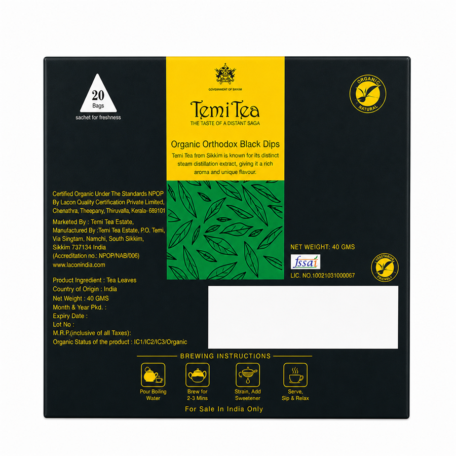 Temi Black Tea Bags 20pc