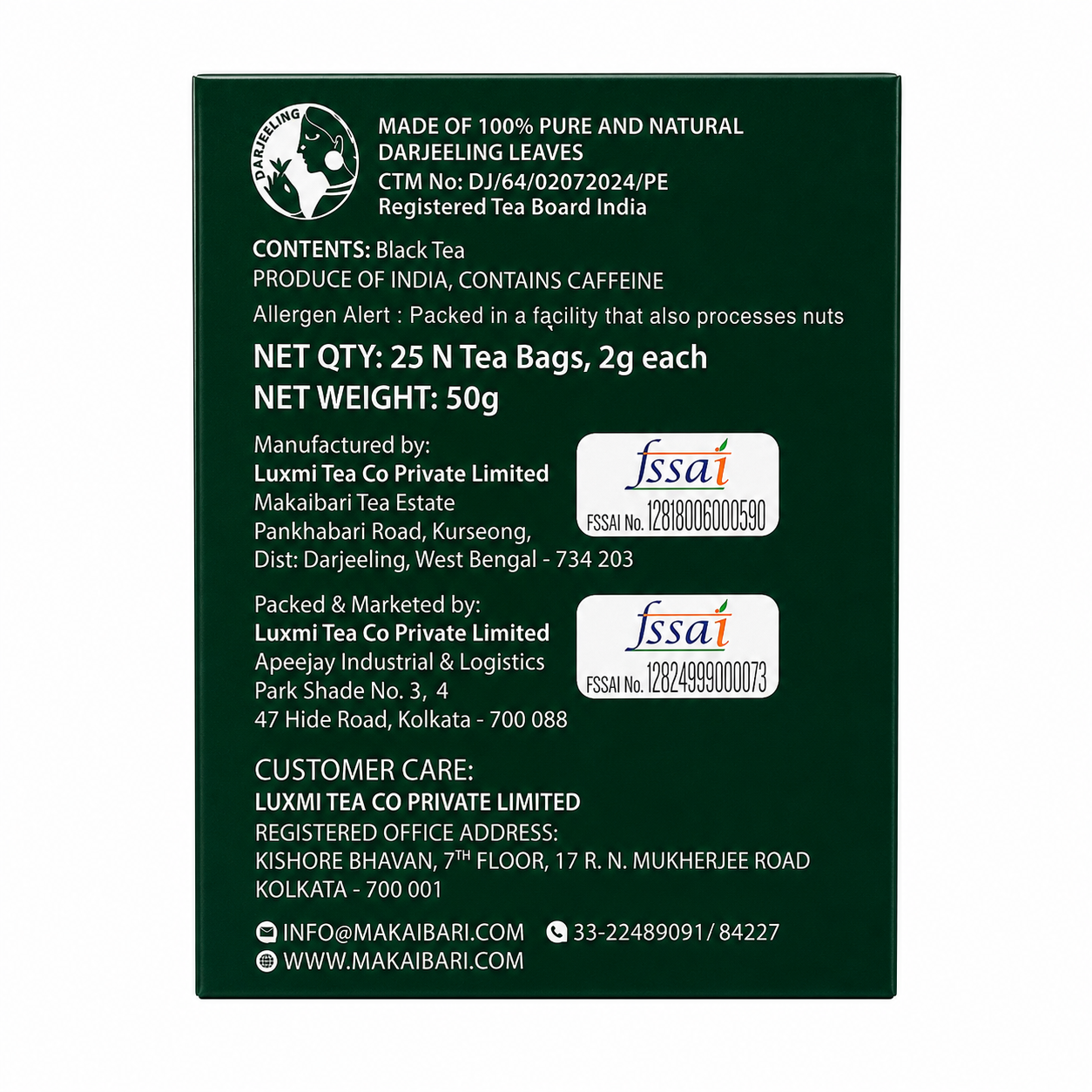 Makaibari Smoky Mountain Tea Bags 25pc